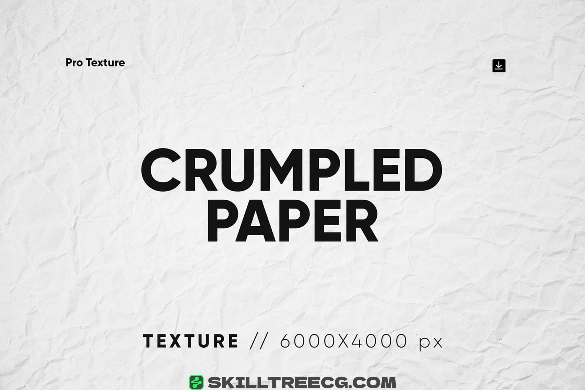 20 Crumpled Paper Texture HQ（680041）-技能树